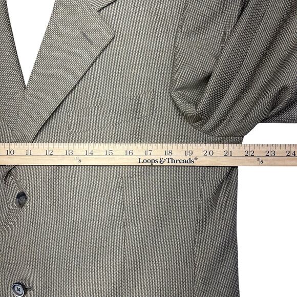 Vintage John W. Nordstrom REDA Blazer 46 Tan Wool Basketweave Sport Coat Italy - Picture 13 of 15